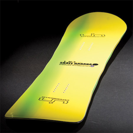 Banana Technology One board now rides all conditions from ice to powder in both directions from a centered freestyle stance. Snowboarding is easier and more fun for all!
