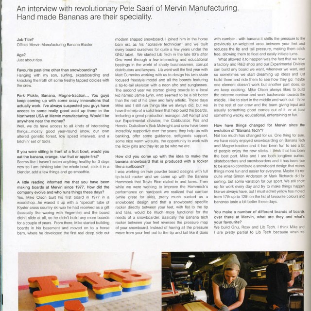 Image From Transfer Mag: The Snowboard Craft