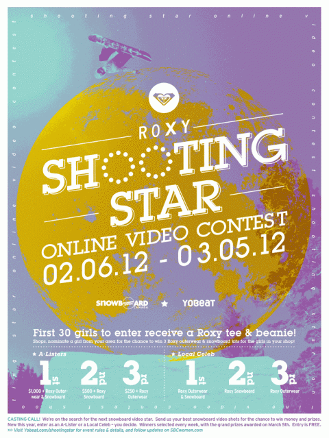 Roxy Shooting Star Online Video Contest