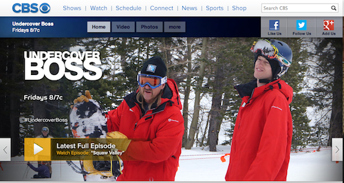 Image From Tim Dutton Featured NASing on CBS’s Undercover Boss – Squaw Valley