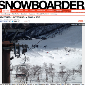 Image From Snowboarder Magazine Coverage of Lib Tech’s 2013 Holy Bowly