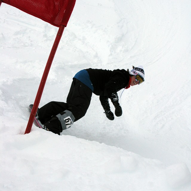 Image From Mervin Rippers and their Bananas Kick Camber’s Ass at the Banked Slalom!