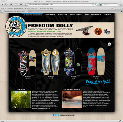 Image From Freedom Dolly Bamboo Longboards