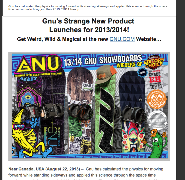 Image From Press Release: Gnu Launches 13/14 Products