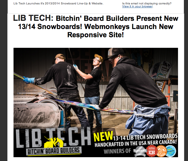 Image From Press Release: Check out 13/14 Lib Tech & Gnu Product Launch Press Releases!
