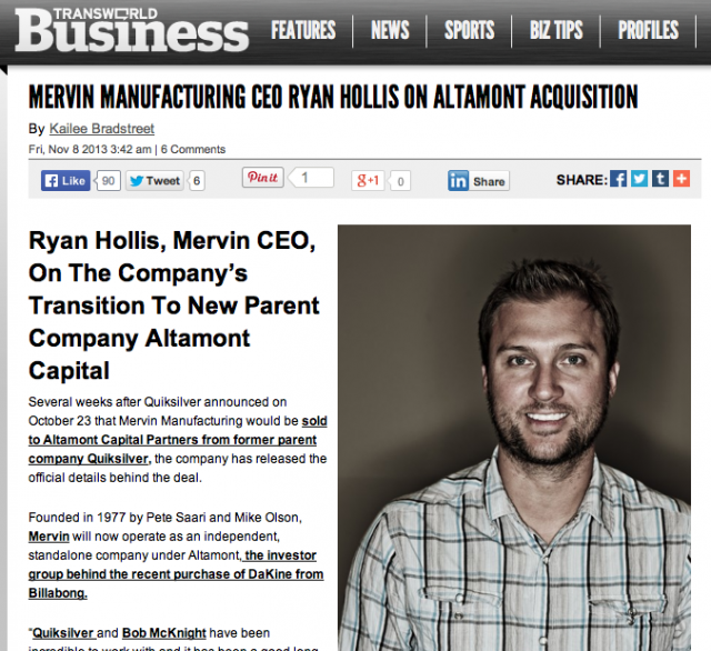 TW Business Online Article Mervin Acquisition