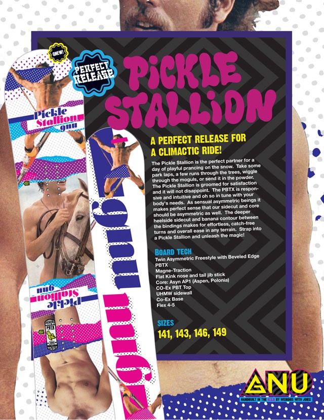 Gnu Releases a Limited Edition Snowboard for the Ladies: Pickle Stallion PBTX