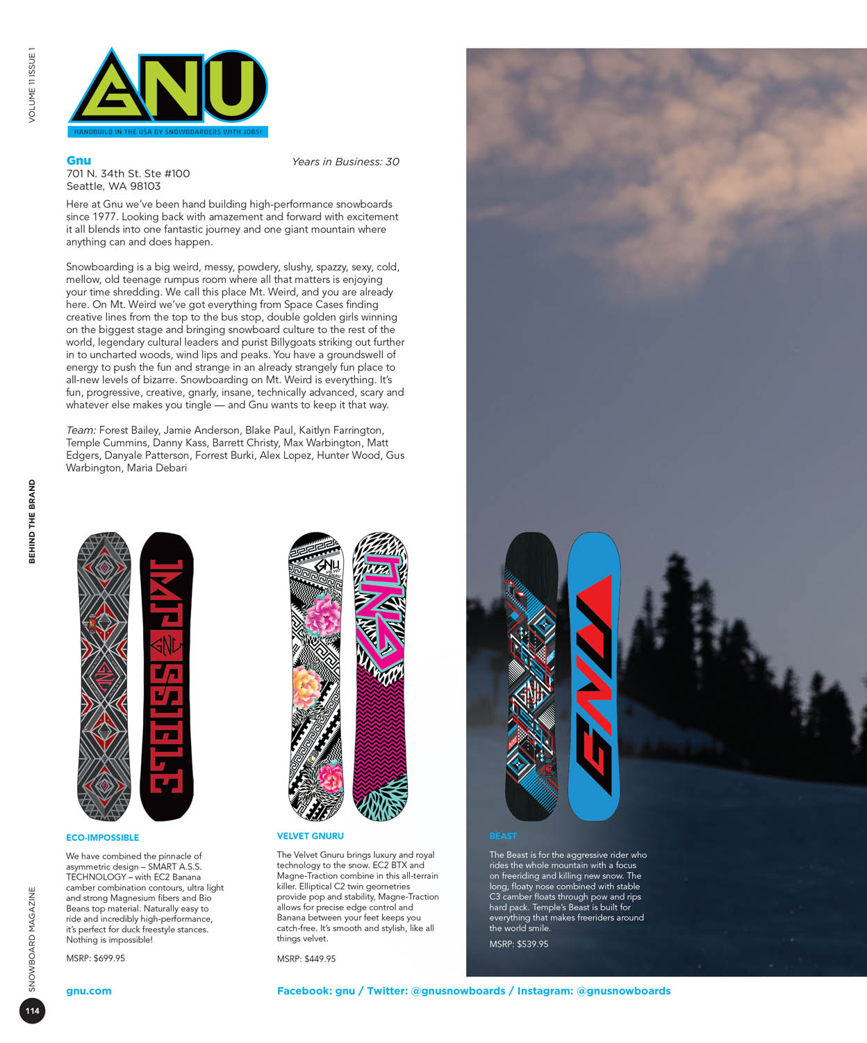 Snowboard Mag Coverage September Issue Mervin Manufacturing