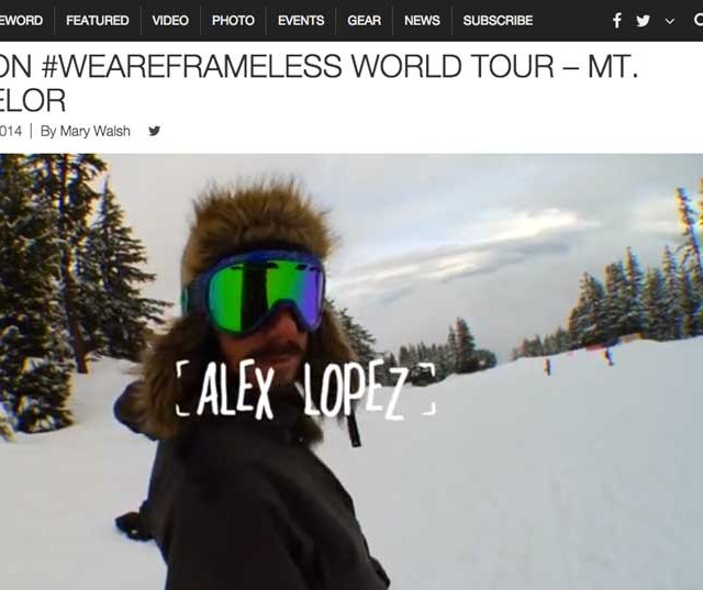 Image From #WeAreFrameless World Tour Last Stop – Mt. Bachelor