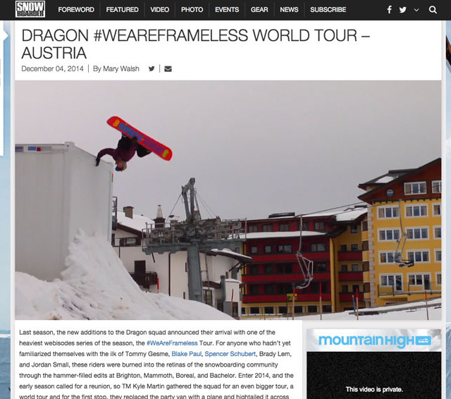 Image From Dragon Optical’s #WeAreFrameless – Forest Bailey and Blake Paul cross the pond !