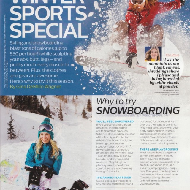 Image From SHAPE Magazine Features Torah Bright in Winter Article