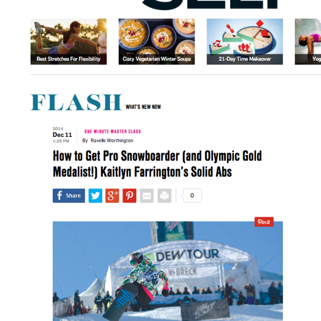 Image From How to Get Pro Snowboarder (and Olympic Gold Medalist!) Kaitlyn Farrington’s Solid Abs -Self .Com