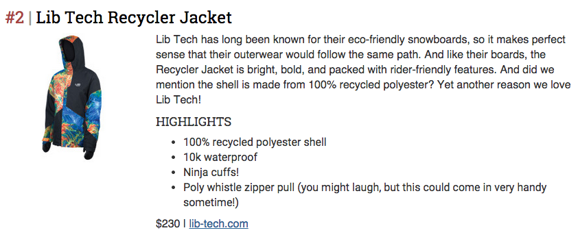 Lib Tech Storm Factory Recycler Jacket on High Five Archive
