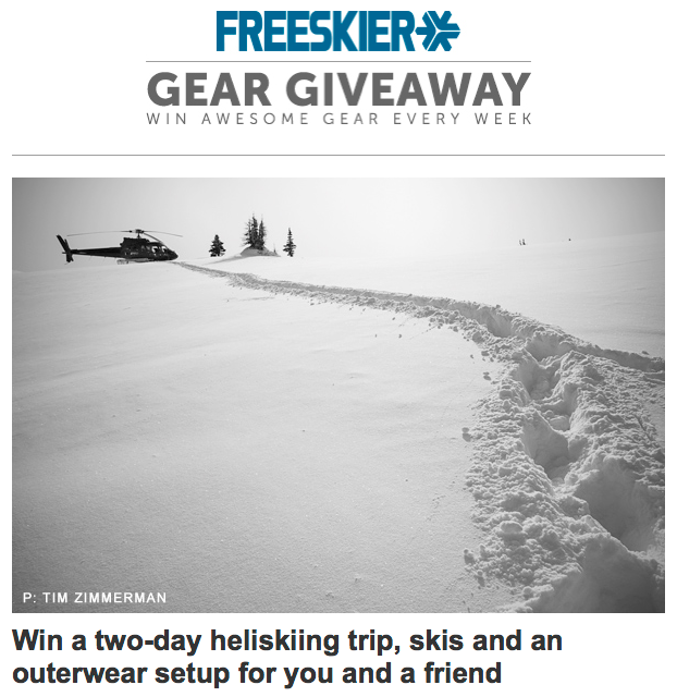 Image From FREESKIER Email Features Lib Tech NAS Heliskiing Giveaway