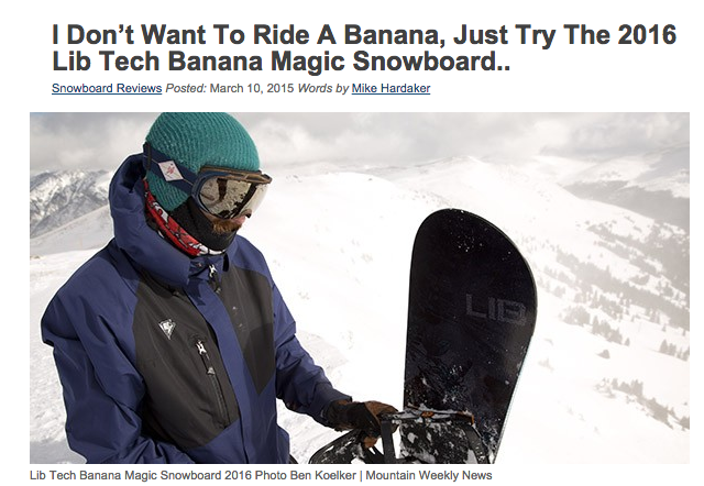 Image From Mountain Weekly News:  Banana Magic gives you “your fix of pow-tassium!”