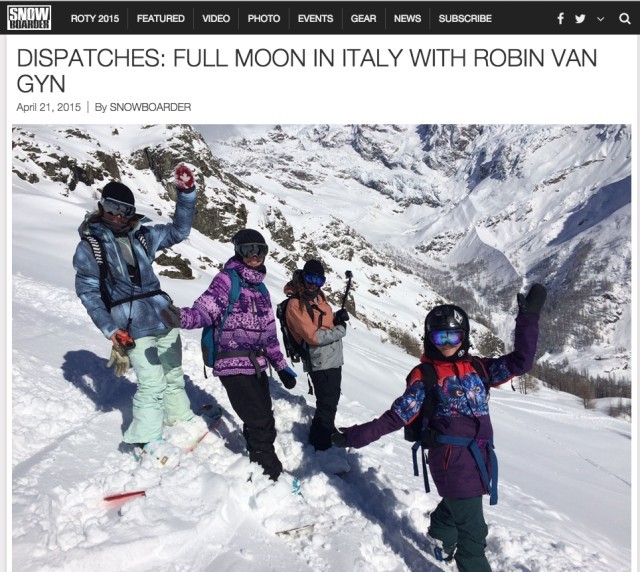 Image From Snowboarder Mag Dispatch: Full Moon in Italy with Kaitlyn Farrington
