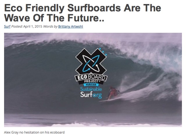 Lib Tech Surf in Eco Surfboard article