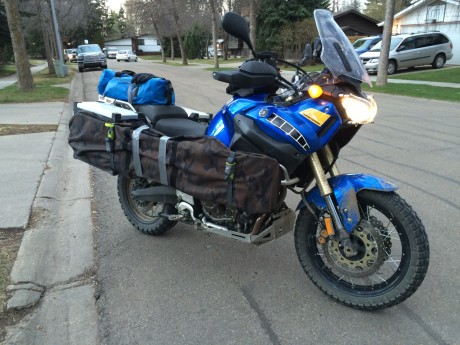 Warren's Bike loaded up and ready to roll.