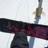 Warren Currie and his GNU Original Carver riding the chairlift like a boss.